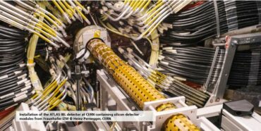 Installation fo the ATLAS IBL detector at CERN containing silicon detector modules from Fraunhofer IZM