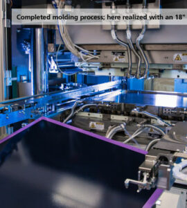 Completed molding process: here realized with an 18'' x 24'' panel, Fraunhofer IZM