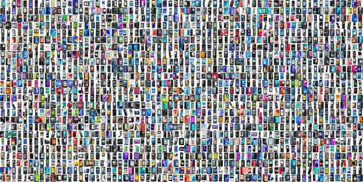 Showcasing the evolution of smartphones in a single picture © TU Berlin: Erik Poppe